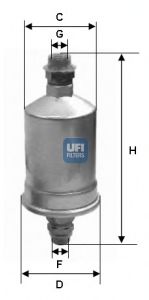 31.532.00 UFI Fuel Supply System Fuel filter