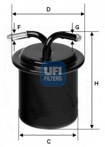 31.541.00 UFI Fuel Supply System Fuel filter