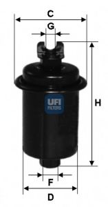 31.551.00 UFI Fuel Supply System Fuel filter