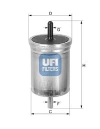 31.561.00 UFI Fuel Supply System Fuel filter