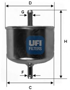 31.626.00 UFI Fuel filter