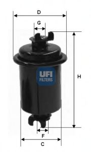 31.643.00 UFI Fuel Supply System Fuel filter