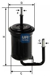 31.651.00 UFI Fuel Supply System Fuel filter