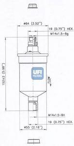 3167500 UFI Fuel filter