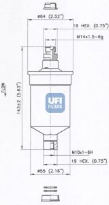 31.676.00 UFI Fuel Supply System Fuel filter