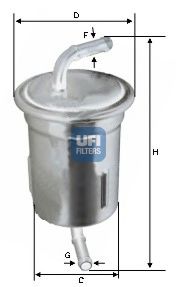 3169200 UFI Fuel filter