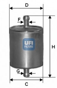 31.760.00 UFI Fuel Supply System Fuel filter