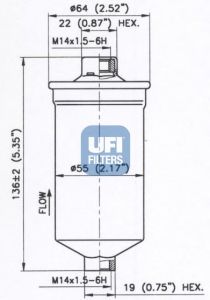 31.770.00 UFI Fuel Supply System Fuel filter