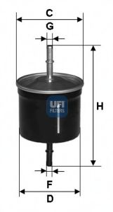 31.811.00 UFI Fuel Supply System Fuel filter
