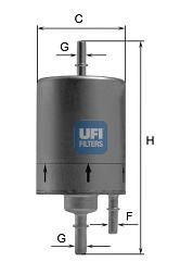 31.831.00 UFI Fuel Supply System Fuel filter