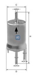 31.832.00 UFI Fuel Supply System Fuel filter