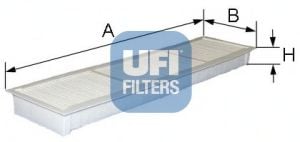 53.101.00 UFI Heating / Ventilation Filter, interior air