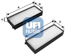 53.121.00 UFI Heating / Ventilation Filter, interior air