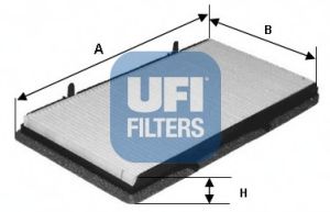 53.131.00 UFI Heating / Ventilation Filter, interior air