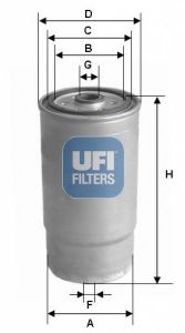 24.460.00 UFI Fuel filter