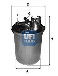 24.451.00 UFI Fuel Supply System Fuel filter