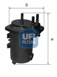24.098.00 UFI Fuel Supply System Fuel filter