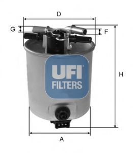 55.393.00 UFI Fuel Supply System Fuel filter