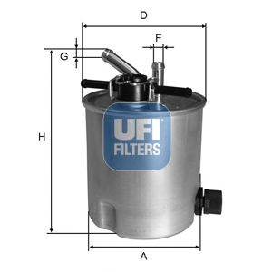 55.394.00 UFI Fuel Supply System Fuel filter