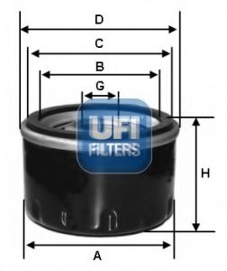 23.564.00 UFI Lubrication Oil Filter