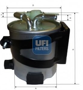 55.418.00 UFI Fuel Supply System Fuel filter