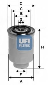 24.017.00 UFI Fuel Supply System Fuel filter