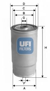 24.122.00 UFI Fuel filter