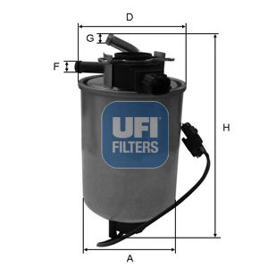 24.018.01 UFI Fuel Supply System Fuel filter