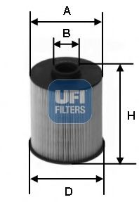 26.077.00 UFI Fuel Supply System Fuel filter