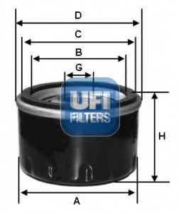 23.584.00 UFI Lubrication Oil Filter
