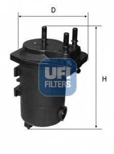 24.132.00 UFI Fuel Supply System Fuel filter