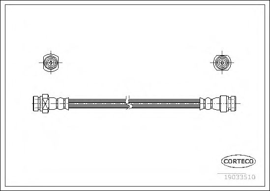 19033510 CORTECO Тормозная система Тормозной шланг