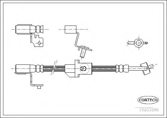19033596 CORTECO Тормозная система Тормозной шланг