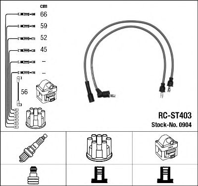 0904 NGK Ignition Cable Kit