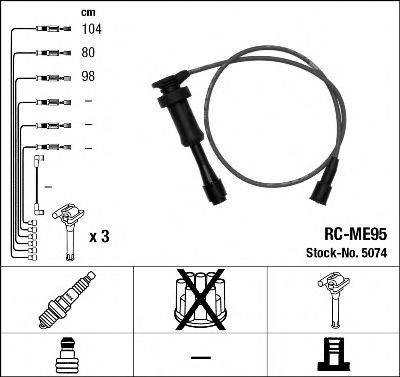 5074 NGK Ignition Cable Kit