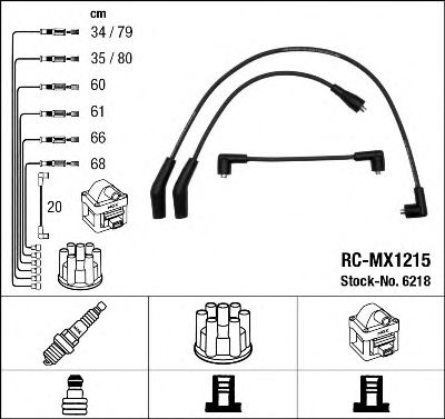 6218 NGK Комплект тормозных колодок, стояночная тормозная система