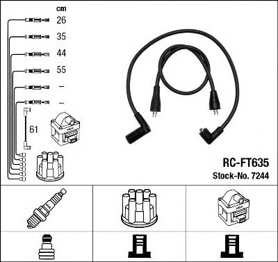 7244 NGK Ignition Cable Kit