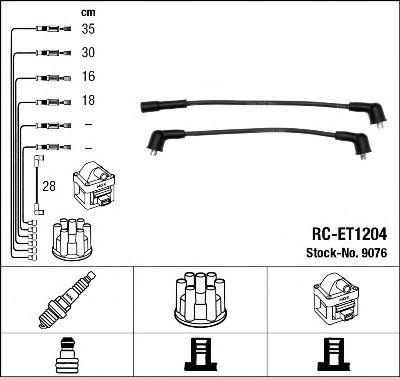 9076 NGK Ignition Cable Kit