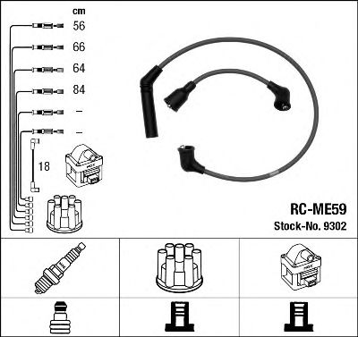 9302 NGK Ignition Cable Kit