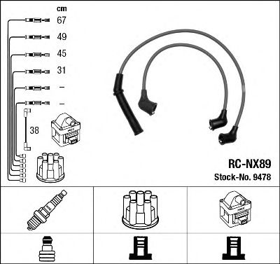 9478 NGK Ignition Cable Kit