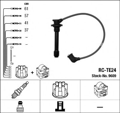9609 NGK Ignition System Ignition Cable Kit