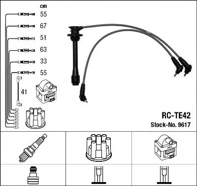 9617 NGK Ignition Cable Kit