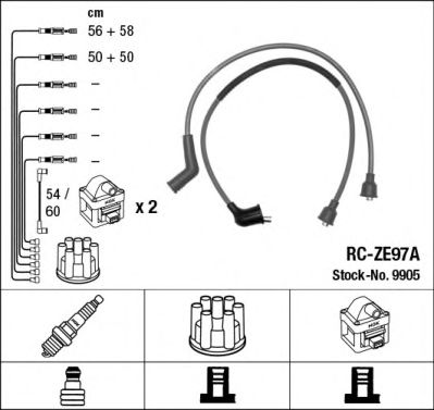 9905 NGK Ignition Cable Kit
