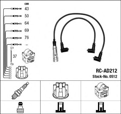 0512 NGK Тормозная система Комплект тормозных колодок, дисковый тормоз