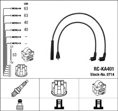 0714 NGK Ignition System Ignition Cable Kit