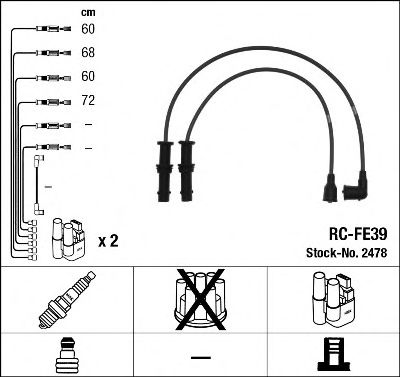 2478 NGK Ignition Cable Kit