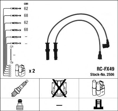 2506 NGK Ignition Cable Kit