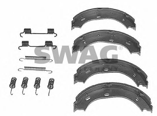 10 90 8324 SWAG Brake Shoe Set, parking brake