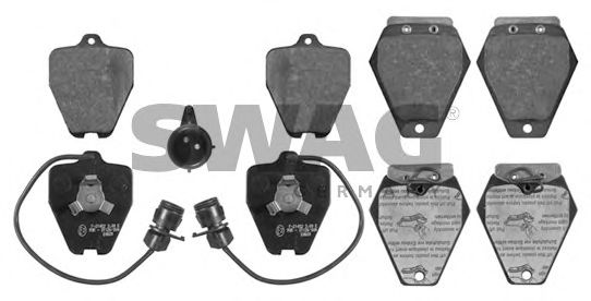 32 91 6762 SWAG Brake Pad Set, disc brake