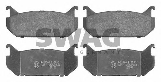 50916194 SWAG Комплект тормозных колодок, дисковый тормоз